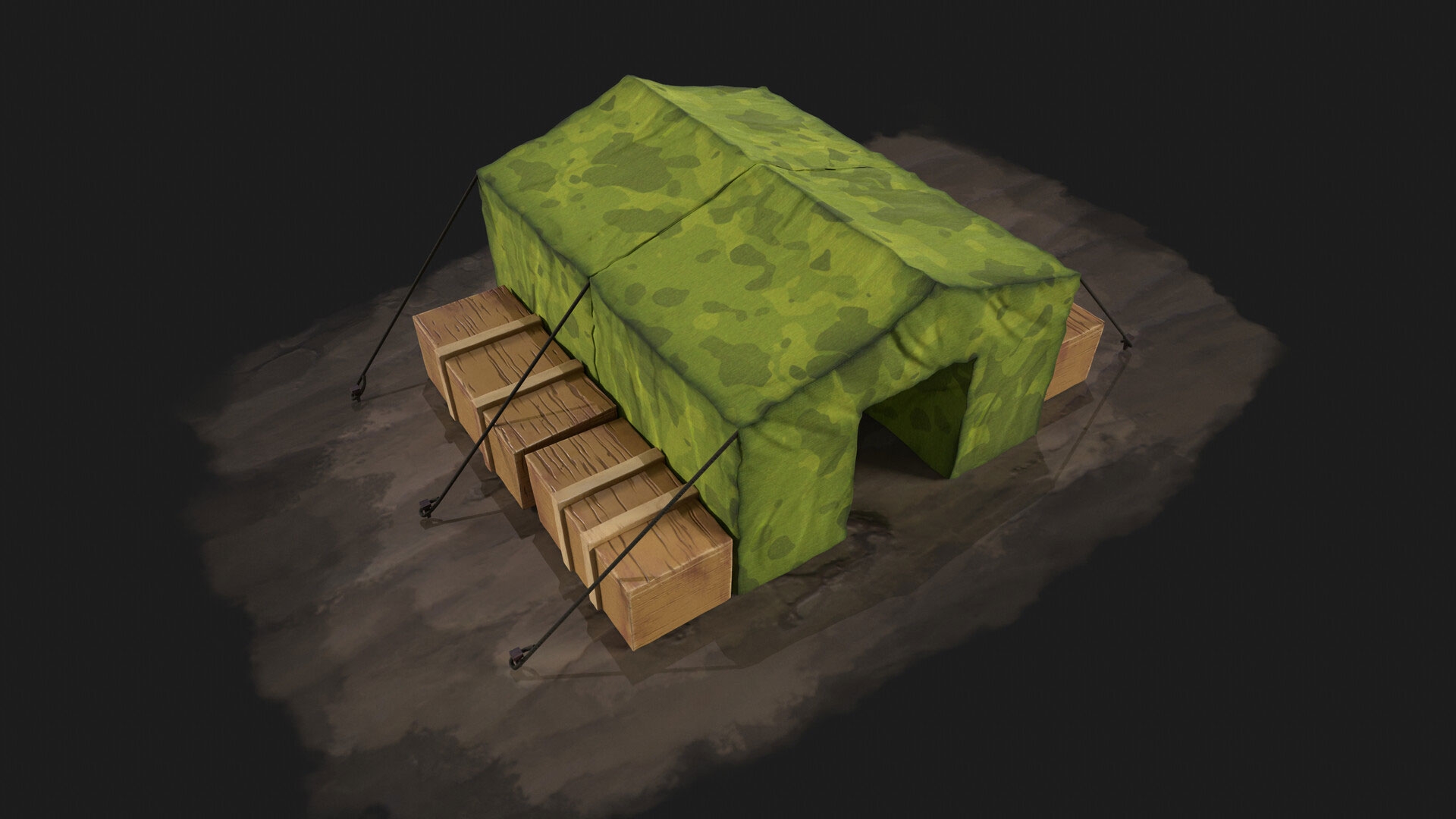 Stylized buildings for a video game